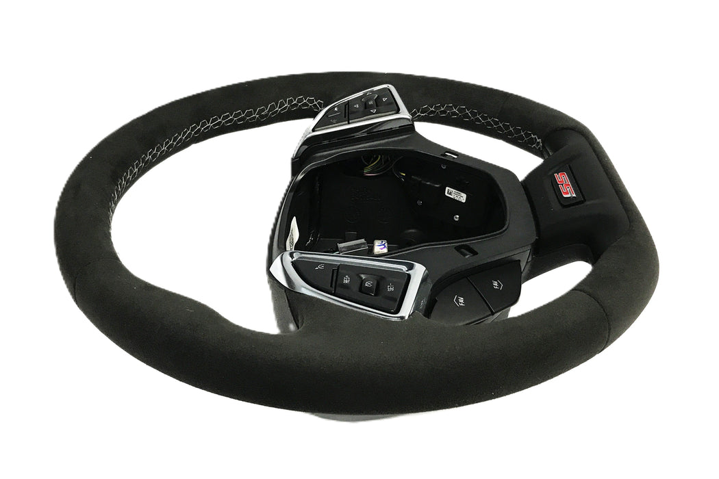 GM Jet Black Suede Steering Wheel Assembly 84744950 NOS