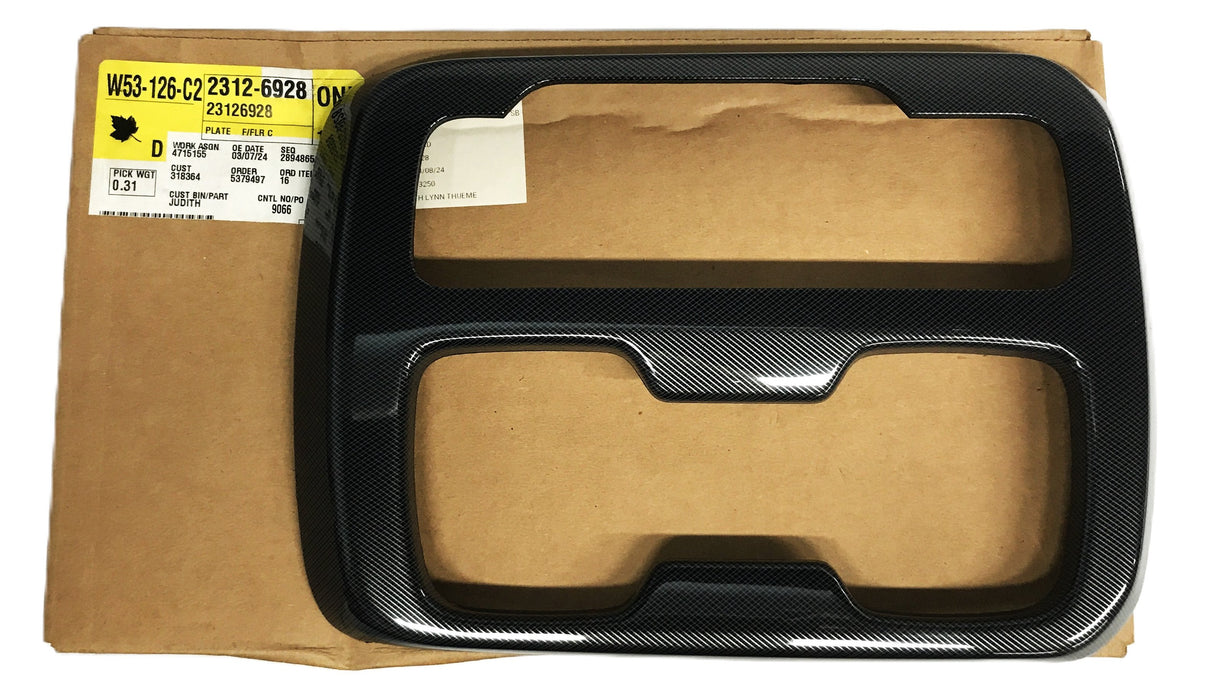 GM OEM Cross Line Floor Console Trim Plate 23122869 NOS