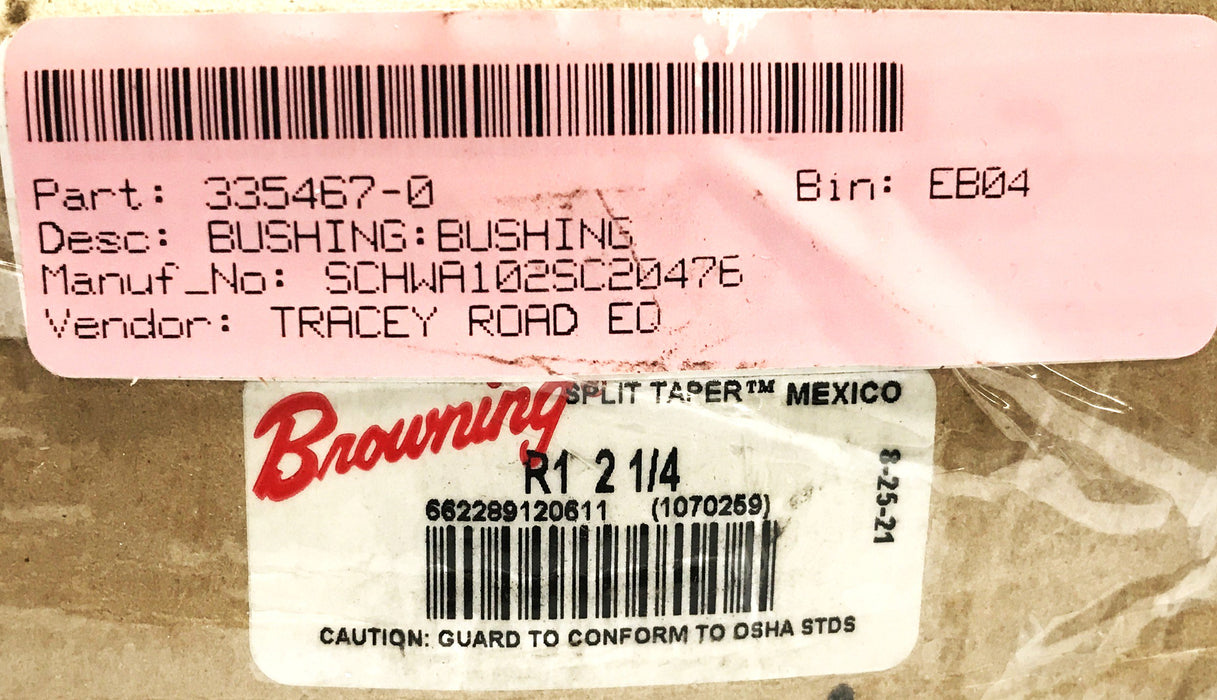Browning Split Taper Bushing R1-2-1/4 NOS