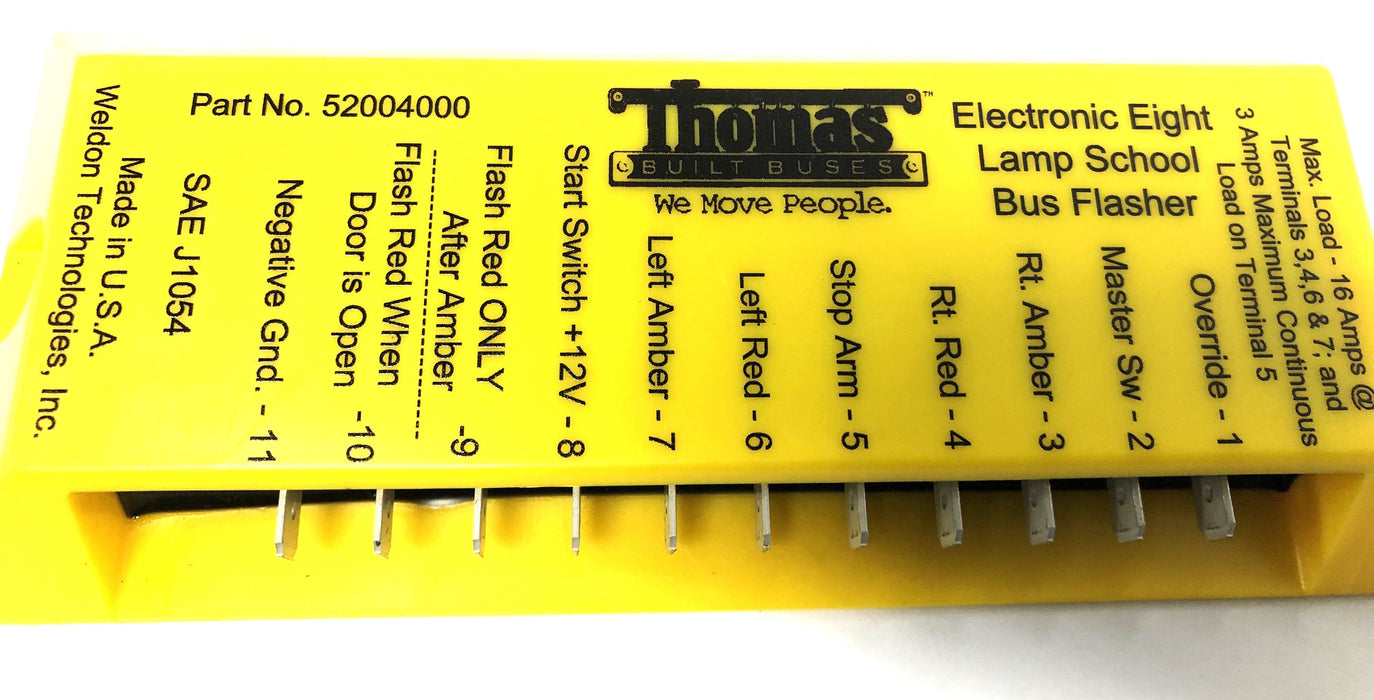 Thomas Built Buses Electronic 8-Lamp School Bus Flasher 52004000 NOS