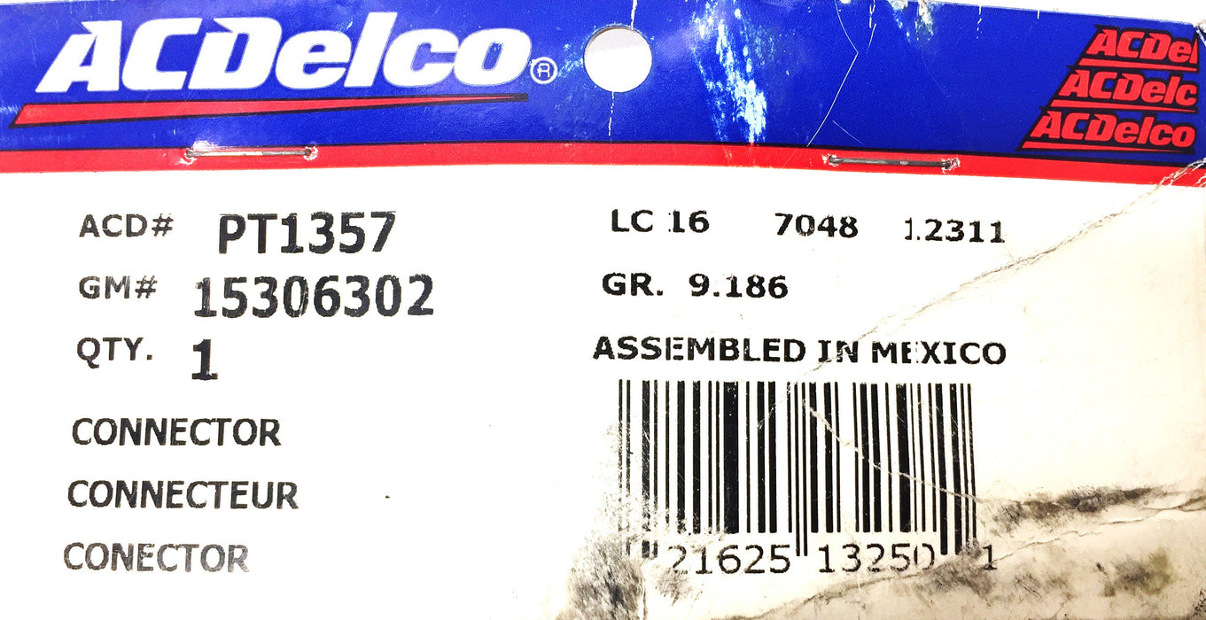 ACDelco/GM Connector PT1357 (15306302) [Lot of 3] NOS