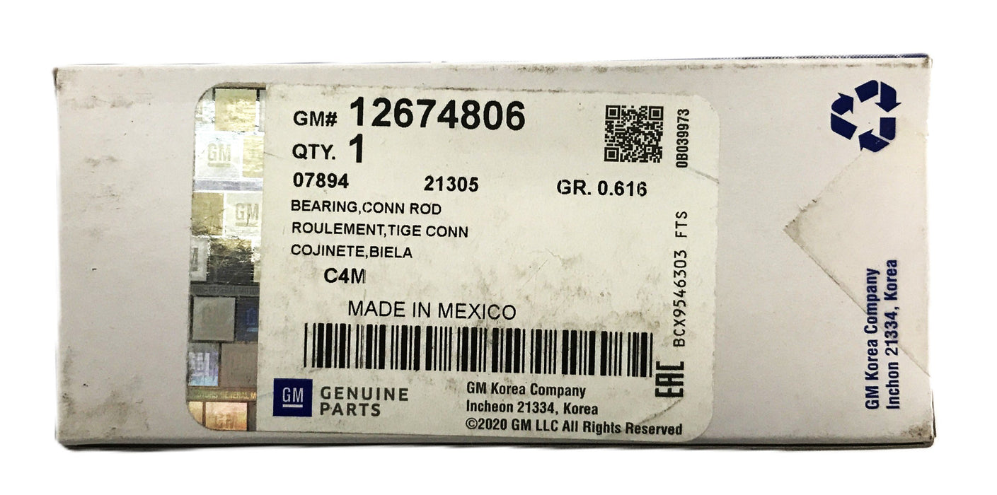 GM Engine Connecting Rod Bearing Set 12674806 [Lot of 4] NOS