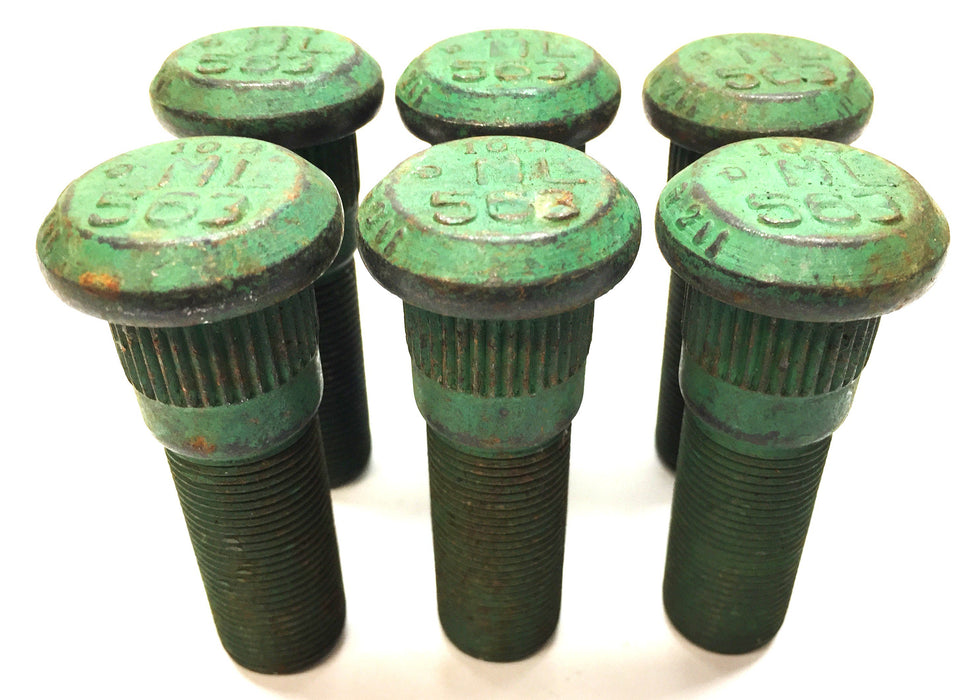 ML 563 M22-1.5 Thread 76mm(L) 23.5mm(Knurl) LH Wheel Stud Pack(6pcs)NOS