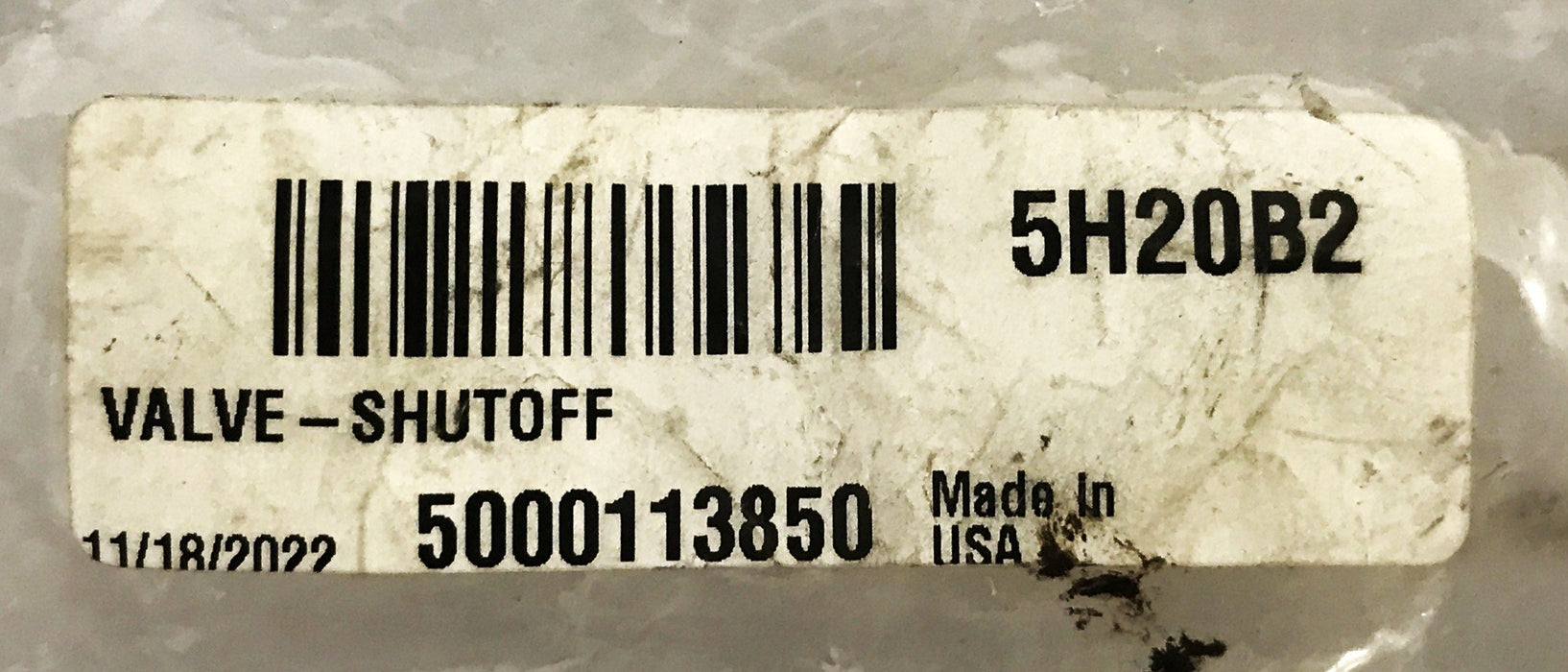 Wacker Water Tank Shutoff Valve 5000113850 NOS