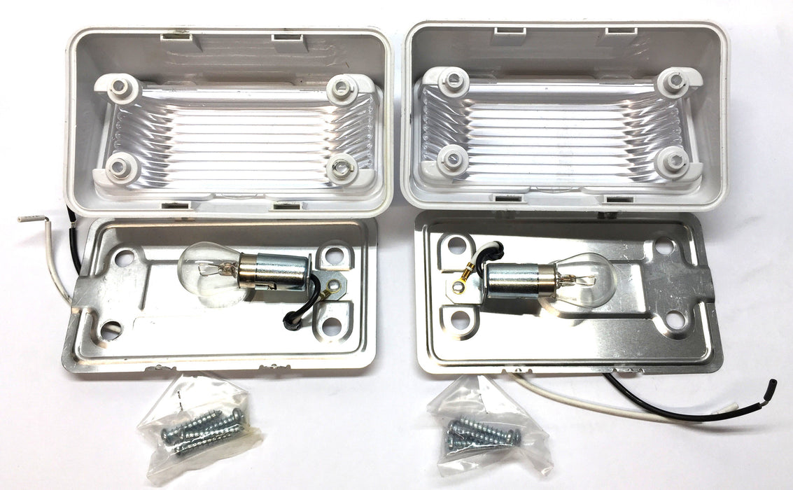 Creative Bus Sales White Patio Light 64801 (122G) [Lot of 2] NOS