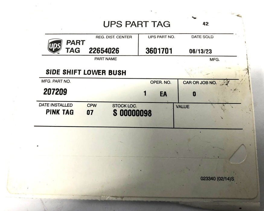 Unbranded Lower Brush Side Shift 207209 NOS