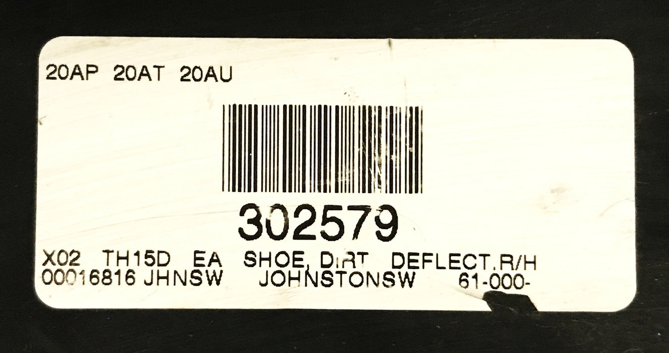 Johnston Street Sweeper Rubber Dirt Deflector 302579 [Lot of 3] NOS