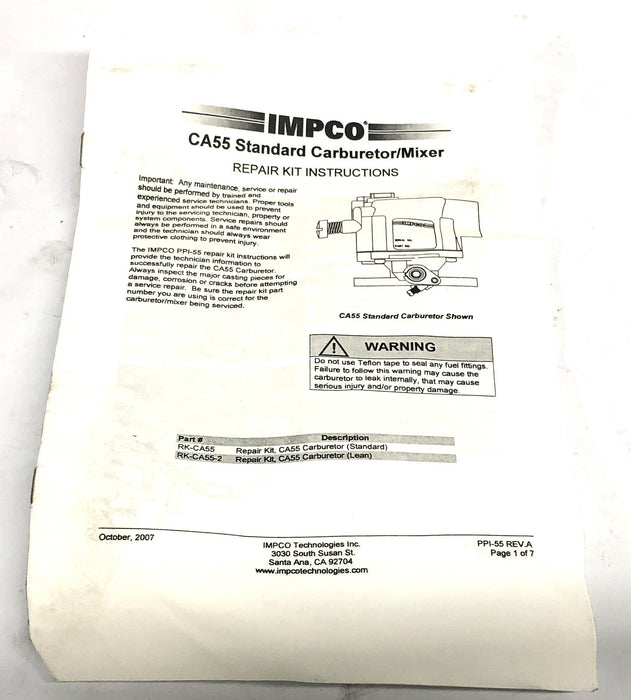 ProMatch/IMPCO Repair Kit For Mitsubishi A000007718 NOS