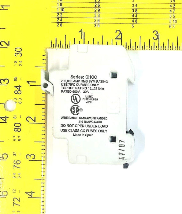 Bussmann 30A 600V Fuse Holder CHCC1DI [Lot of 2] USED