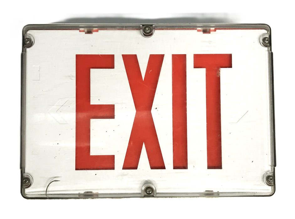 Thomas & Betts Emergi-Lite LED Exit Sign WWSVX1R-4X-DC USED
