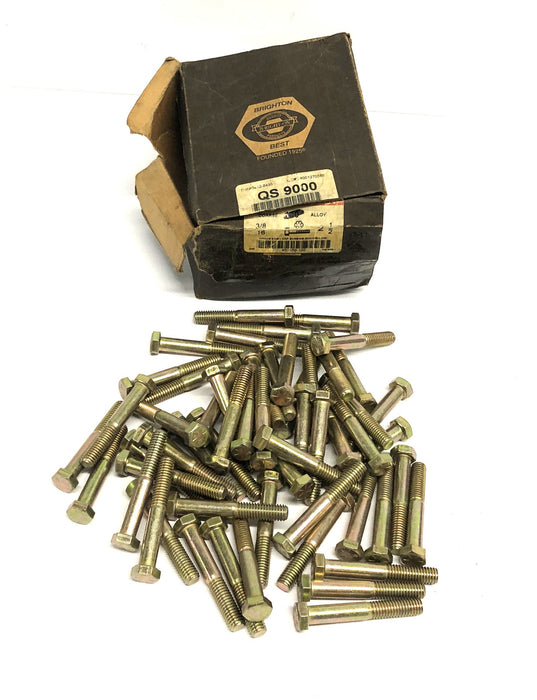 Brighton Best QS 9000 Grade 8 Alloy Hex Cap Screw 3/8-16x2-1/2 [Lot of 50] NOS
