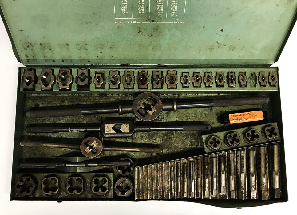 Greenfield Little Giant Tap & Die Set No. 3312 (Partial Set) USED