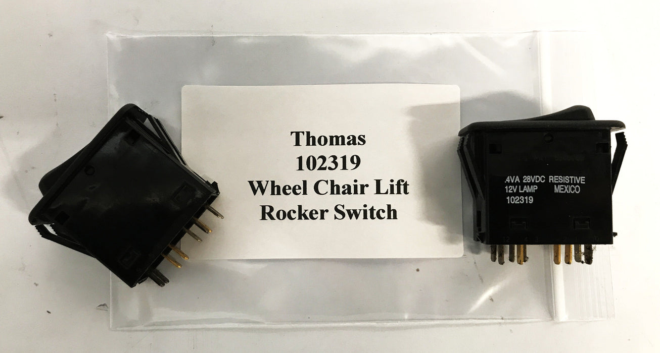 Thomas Wheel Chair Lift Rocker Switch 102319 [Lot of 2] NOS