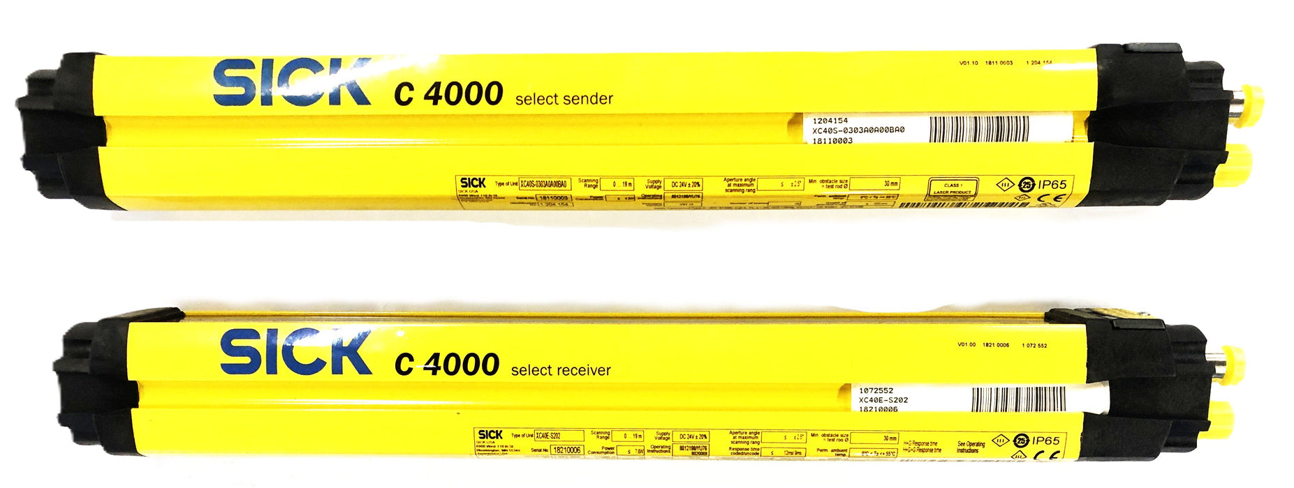 Sick C4000 Safety Light Curtain Set XC40S-0303A0A00BA0/XC40E-S202 NOS