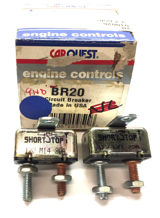 Carquest Shortstop 20A Circuit Breaker BR20 [Lot of 2] NOS