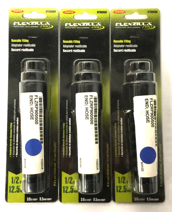 Legacy Flexzilla Pro Reusable 1/2" Fitting RP900500 [Lot of 3] NOS