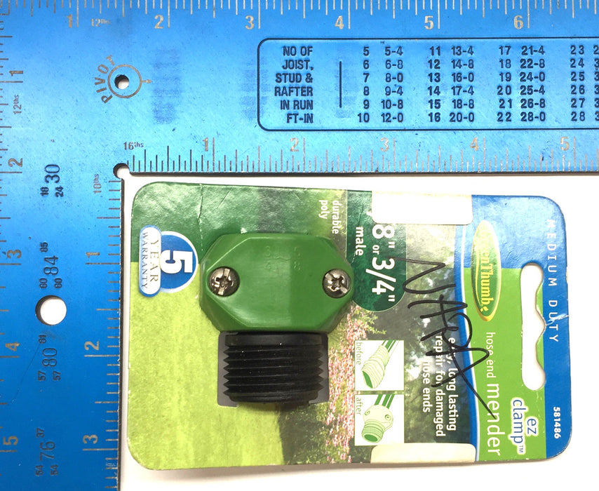 GreenThumb Medium-Duty 5/8" or 3/4" Male Poly Hose End Mender 581486 [Lot of 4] NOS