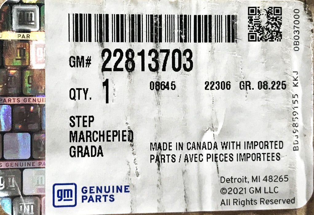 GM OEM Passenger Side Running Board 22813703 NOS