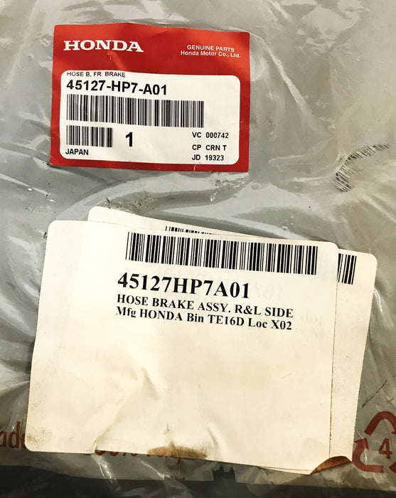 Honda Front Brake Line Hose 45127-HP7-A01 NOS