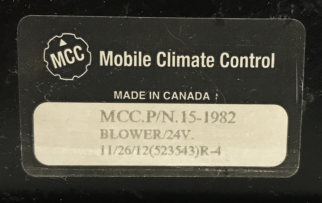 MCC Litton Motor 24VDC Blower 15-1982 USED