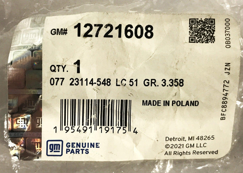 GM Turbocharger Oil Feed Tube 12721608 NOS