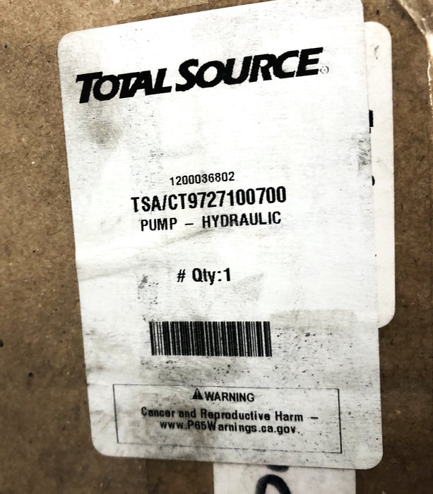 Total Source Hydraulic Pump 9727100700 NOS