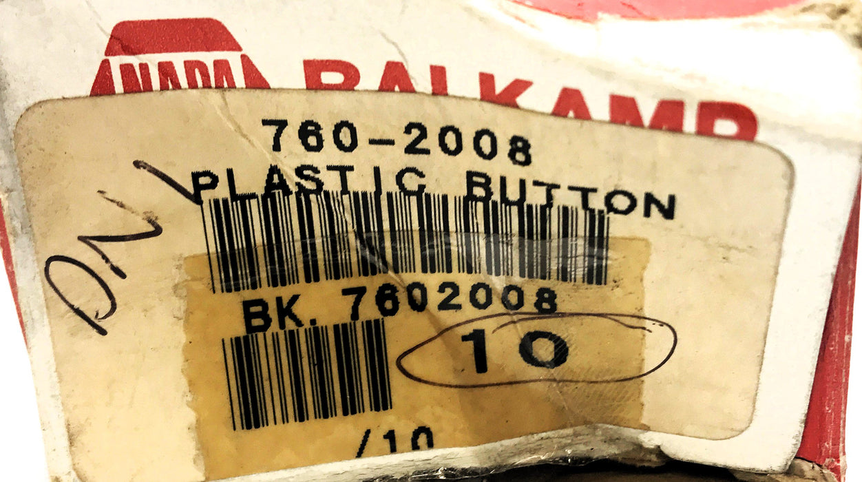 Napa Box of (10) Plastic Button Plug 760-2008 NOS