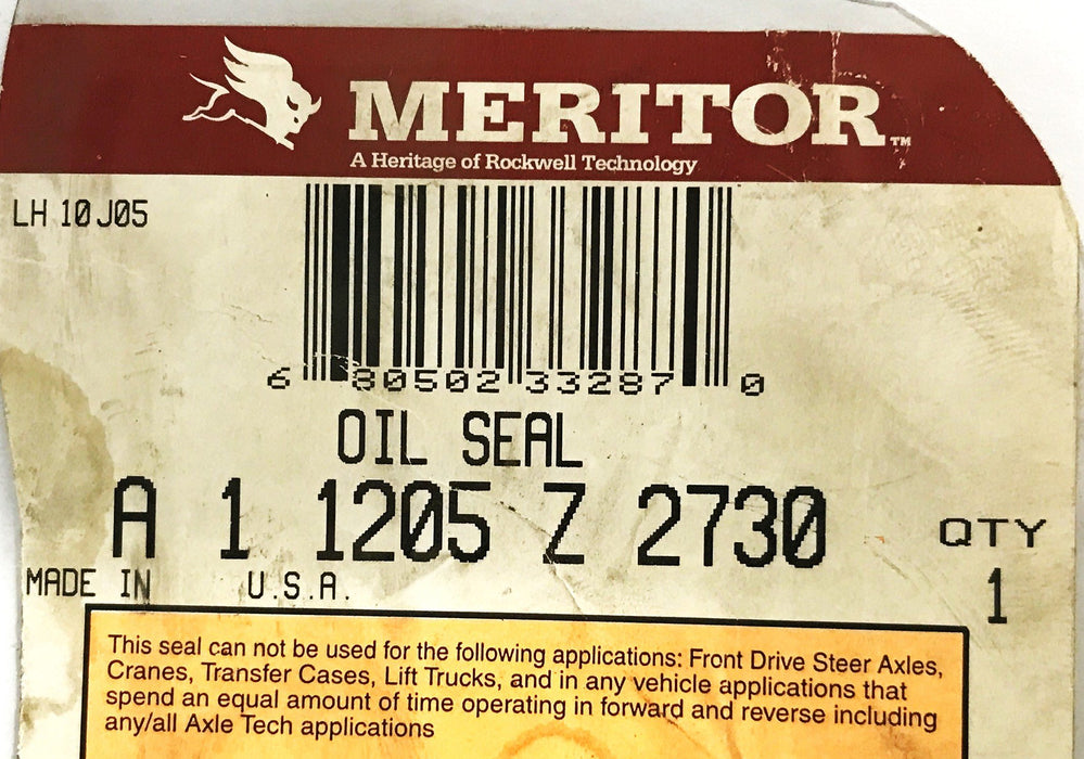 Meritor Rear Drive Axle Pinion Seal 1205A2731 NOS