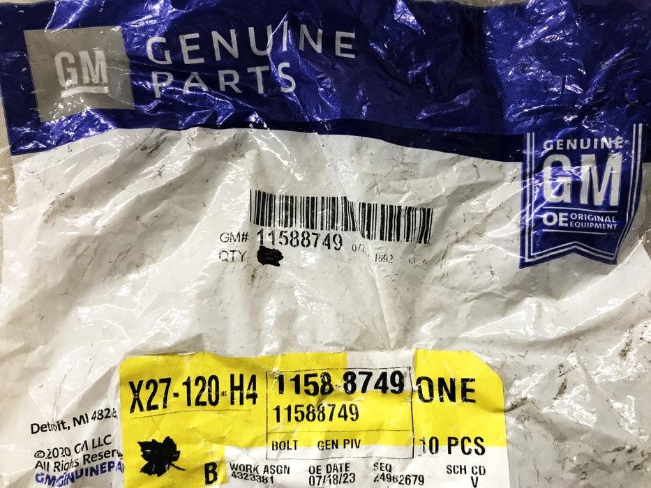 GM Belt Tensioner Bolt 11588749 [Lot of 4] NOS