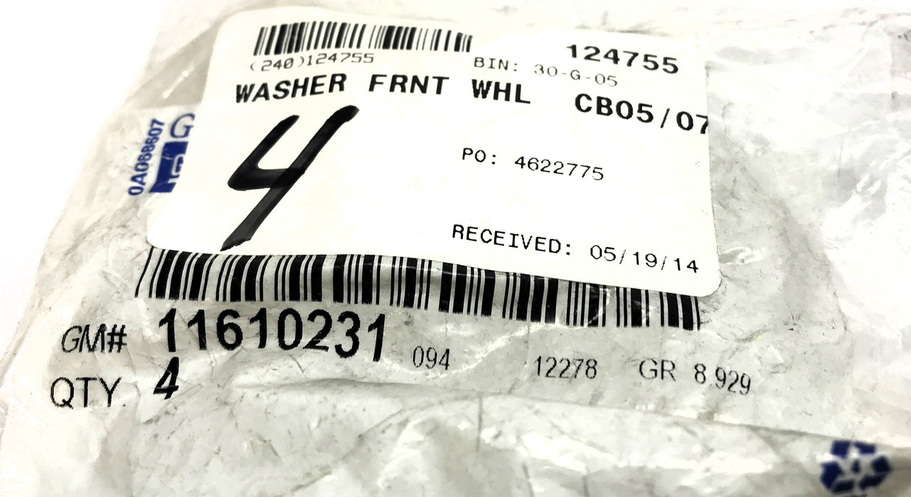 GM General Motors Flat Washer 11610231 [Lot of 8] NOS
