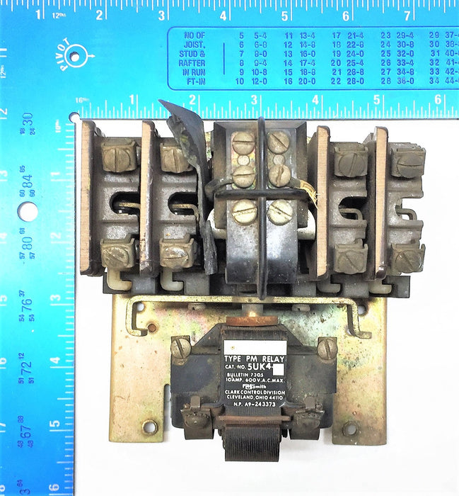 AO SMITH PM Type Relay Bulletin 7305 10A/600VAC 5UK4 USED
