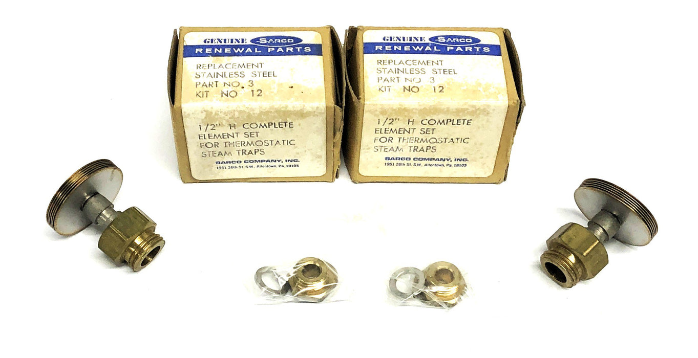 Sarco Kit # 12 1/2 Inch H Complete Element Set Part # 3 [Lot of 2] NOS