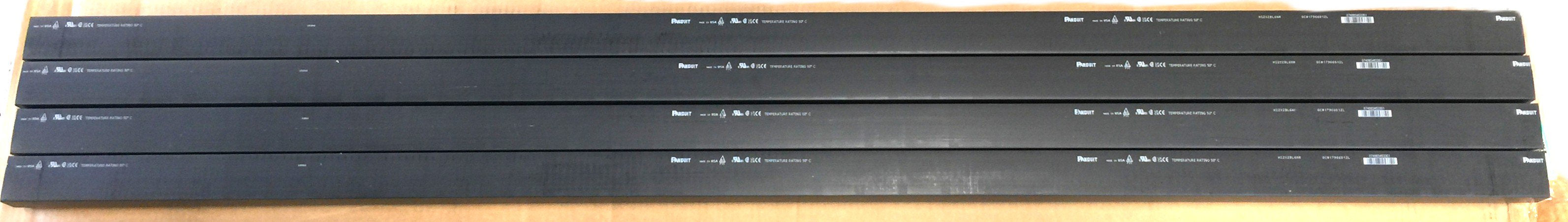 Panduit 2" x 6' Black PVC Hinged Duct Channel HS2X2BL6NM [Lot of 4] NOS