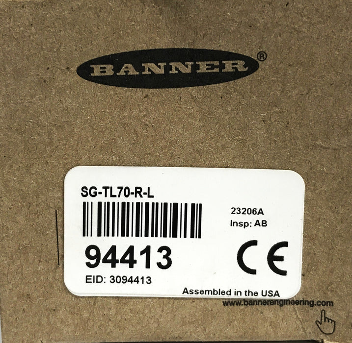 Banner Red Indicator Light SG-TL70-R-L NOS