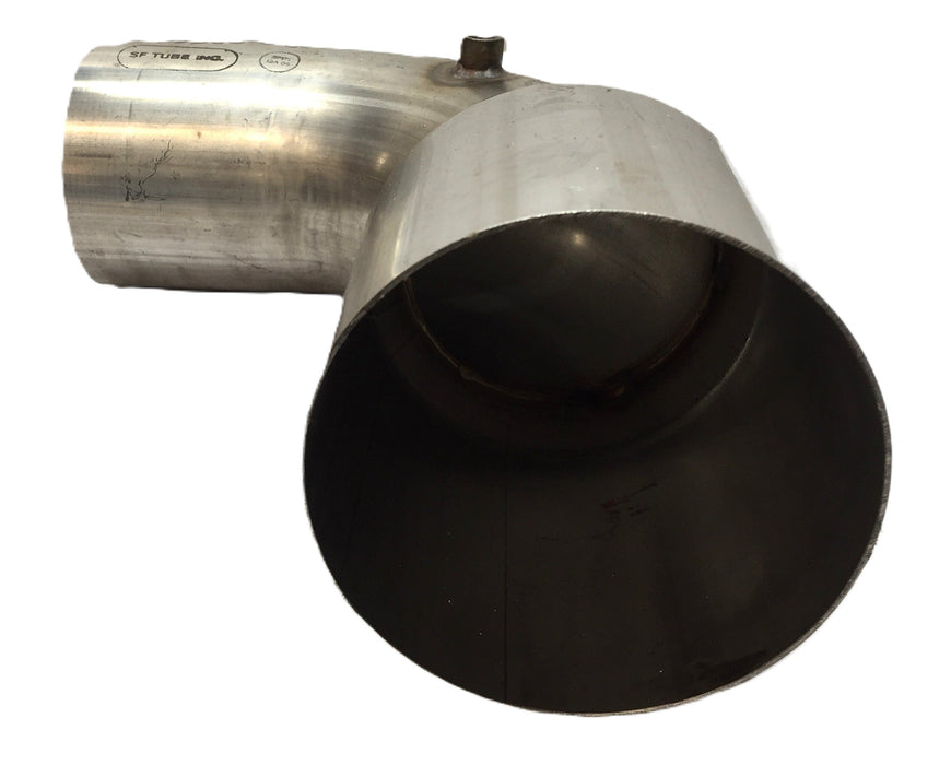 SF Tube 90-DEG 3-3/4" x 5" Exhaust Elbow 3/8" Sensor Bung Hole 55-35380-000 NOS