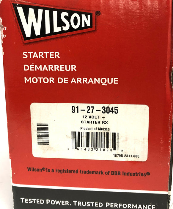 Wilson 12 Volt Starter 91-27-3045 REMANUFACTURED