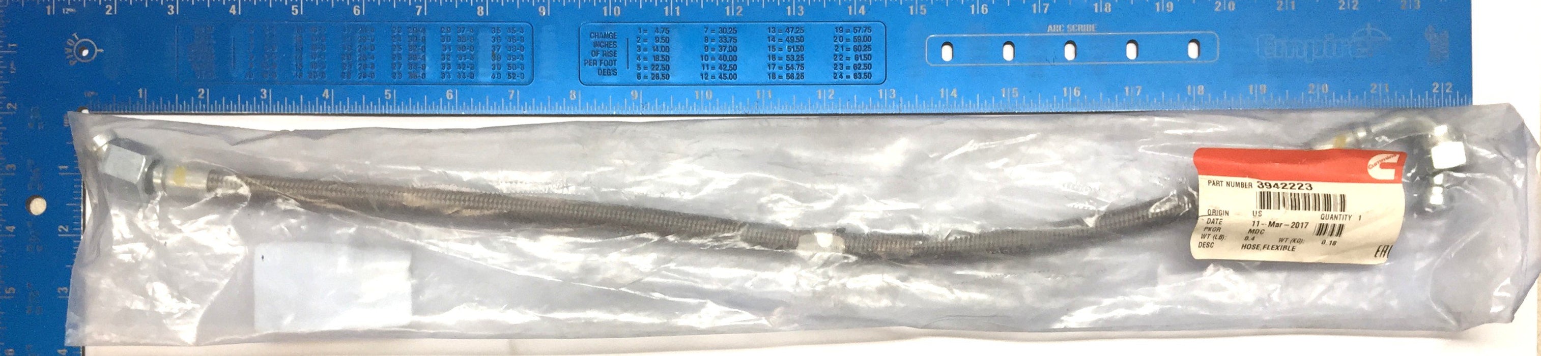 Cummins Flexible Hose 3942223 NOS