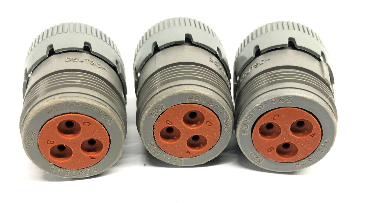 Deutsch TE Connectivity Plug HD-16-396S [Lot of 3] NOS