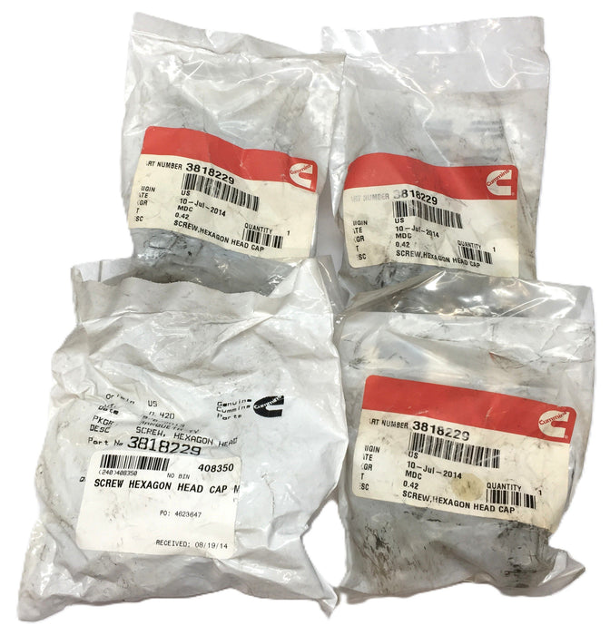 Cummins Hexagon Head Screw 3818229 [Lot of 4] NOS