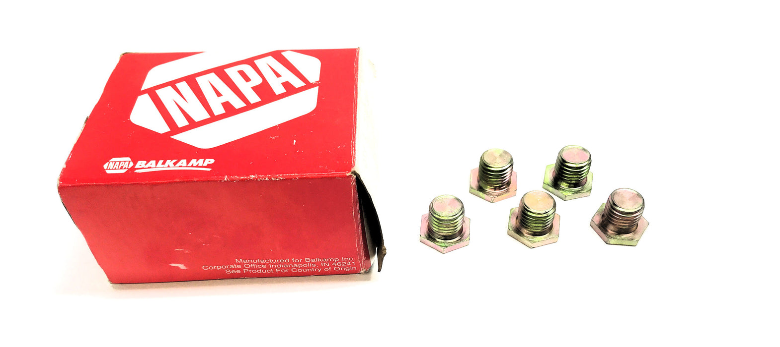 Napa Balkamp Box of (5) Oil Drain Plug (No Gaskets) 704-1384 NOS