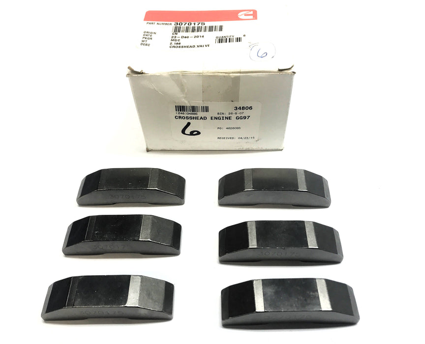 Cummins Box of (6) Crosshead Valve 3070175 NOS