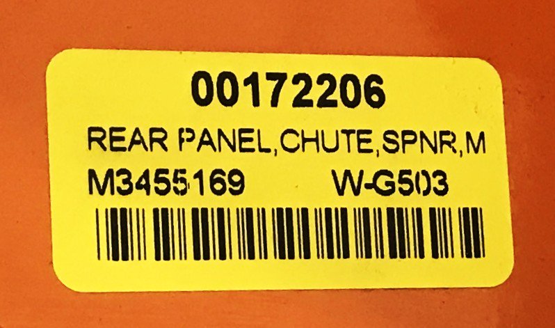 Monroe Truck Spinner Chute Rear Panel 00172206 NOS