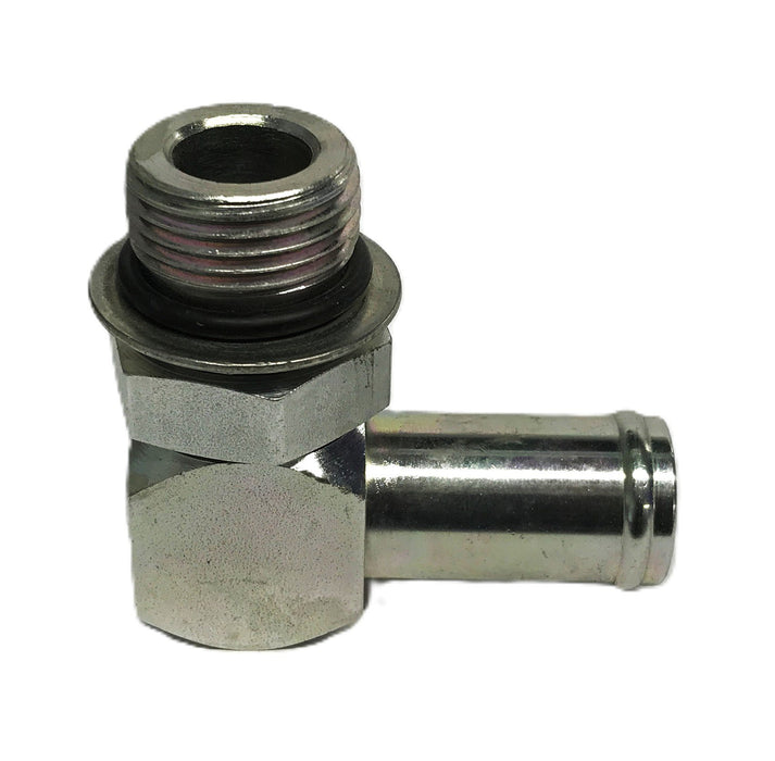 Mack 90-degree 7/8 Push-on to 1-1/6 inch Threaded Bead Fitting NOS