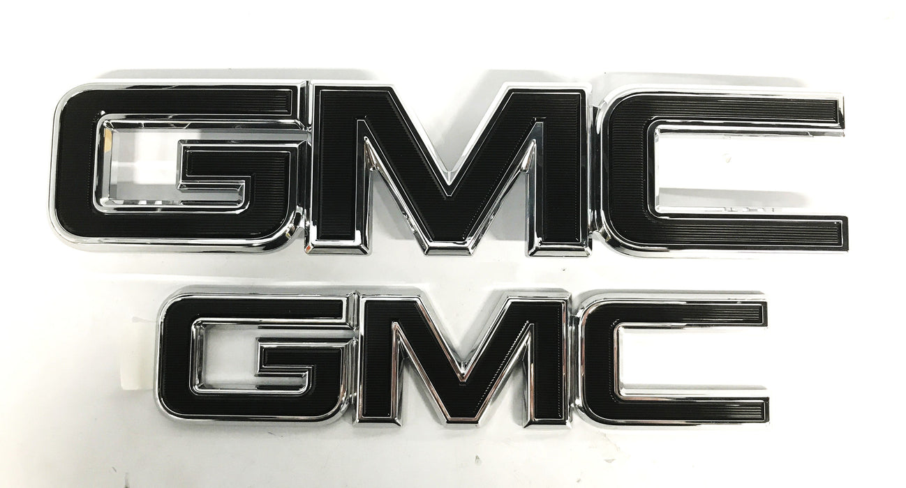 GM "GMC" Black Emblem Set 84395038 NOS