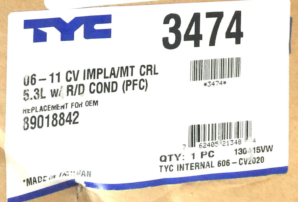TYC Radiator Condenser Assembly 3474 (89018842) NOS