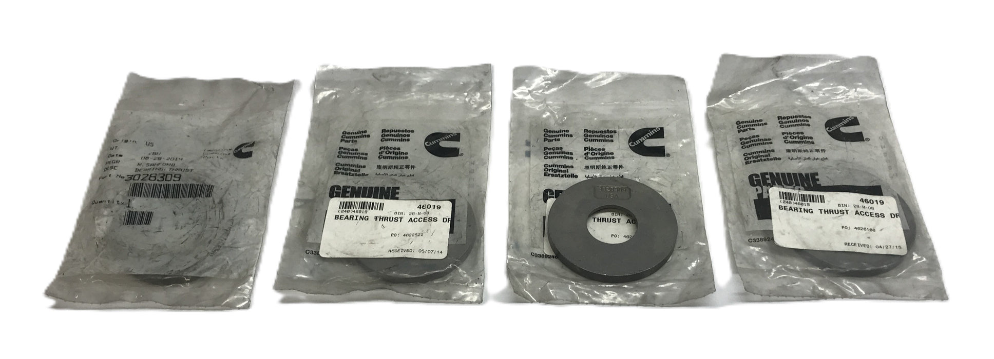 Cummins Thrust Bearing 3028309 [Lot of 4] NOS