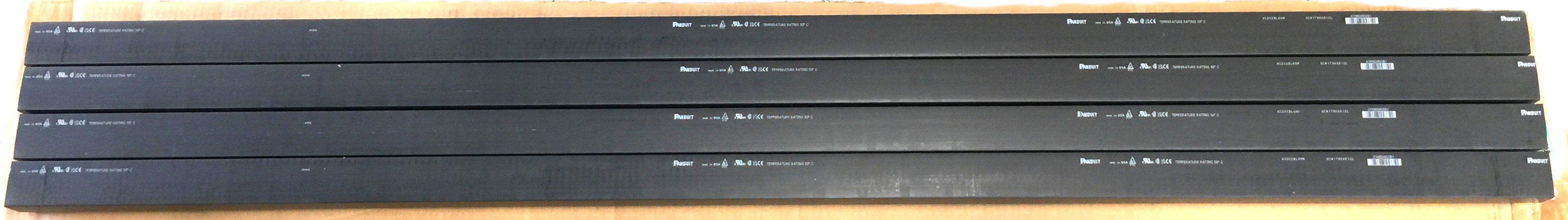 Panduit 2" x 6' Black PVC Hinged Duct Channel HS2X2BL6NM [Lot of 4] NOS