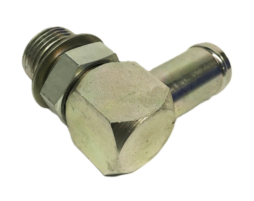 Mack 90-degree 7/8 Push-on to 1-1/6 inch Threaded Bead Fitting NOS