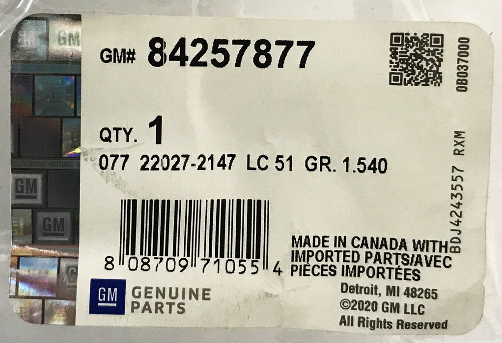 GM OEM Engine Oil Cooler Inlet Pipe 84257877 NOS