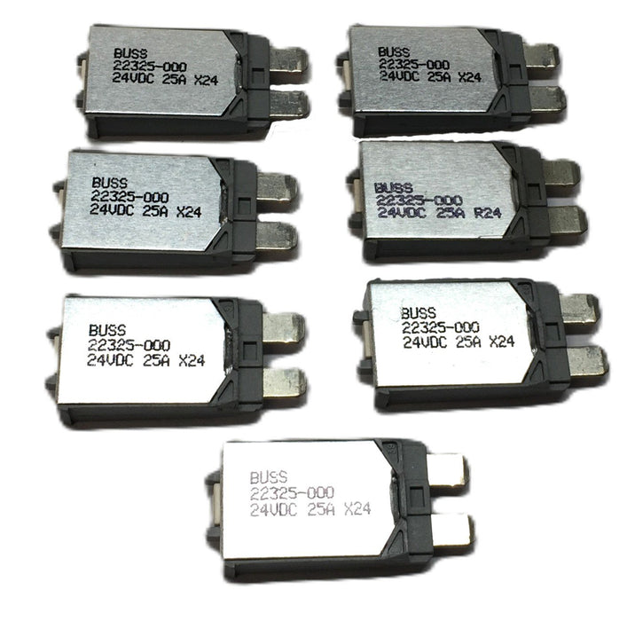 Buss 24VDC/25A ATC Circuit Breaker 22325-000 [Lot of 7] NOS